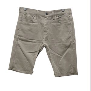 Levis Jean Denim Khaki Shorts Mens 33 Loose Straight